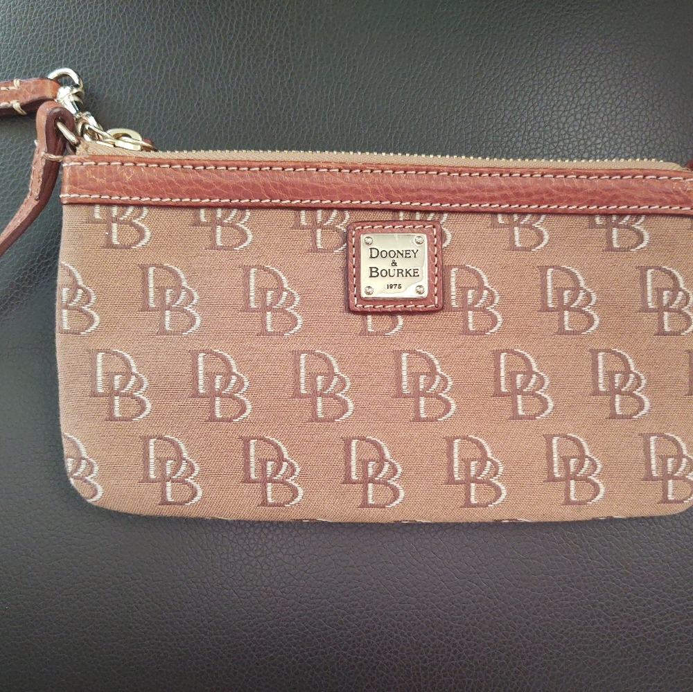 Dooney & Burke Small Tan Wristlet